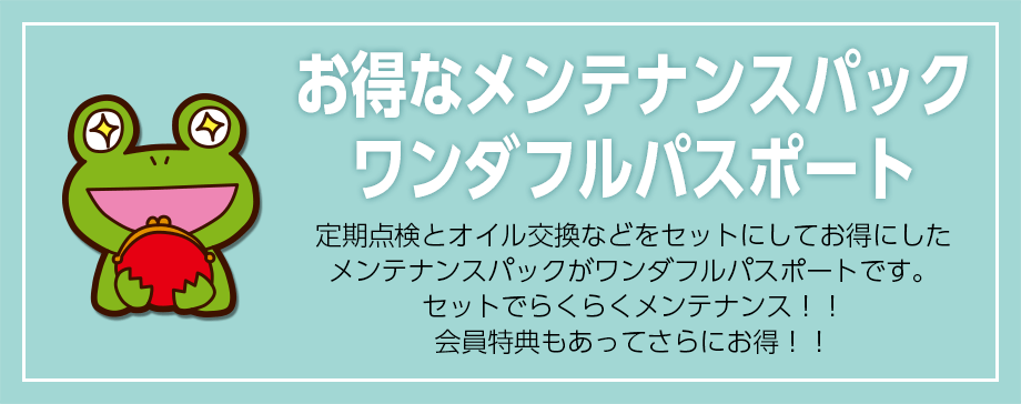 お得なメンテナンスパックワンダフルパスポート